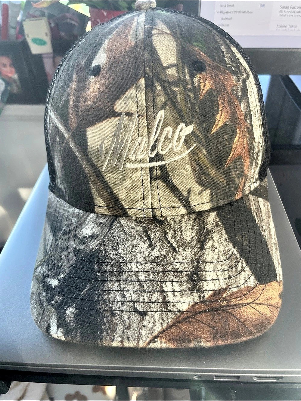 Malco Camo Trucker Hat in Brown & Black